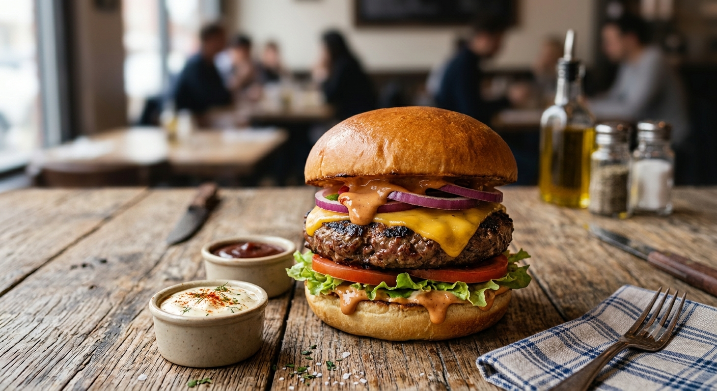 Hamburger Bœuf Shalom Corée